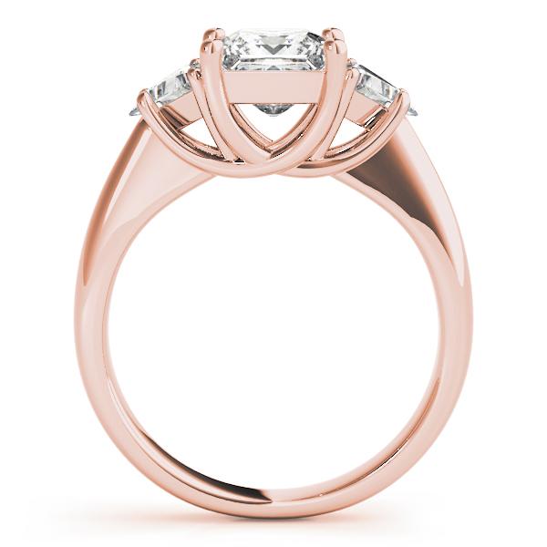 1/2 ct tw Three Stone Princess Engagement Ring F Color VS Clarity Diamonds GIA Center