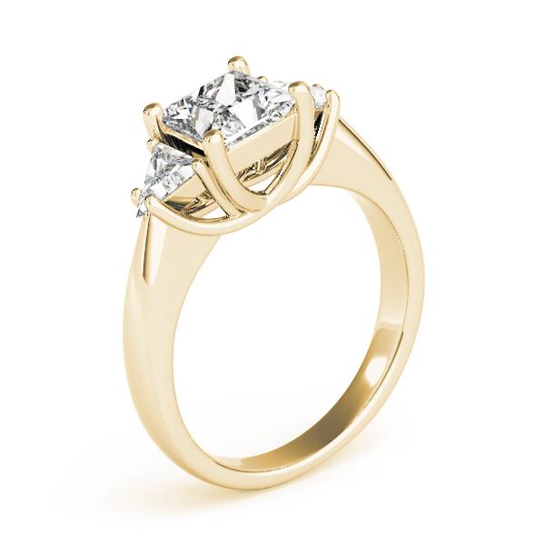 1/2 ct tw Three Stone Princess Engagement Ring F Color VS Clarity Diamonds GIA Center