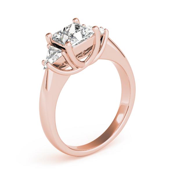 1/3 ct tw Three Stone Princess Engagement Ring F Color VS Clarity Diamonds GIA Center