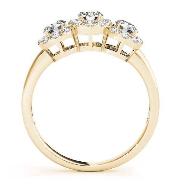 1 ct tw Three Stone Engagement Ring F Color VS Clarity Diamonds GIA Center