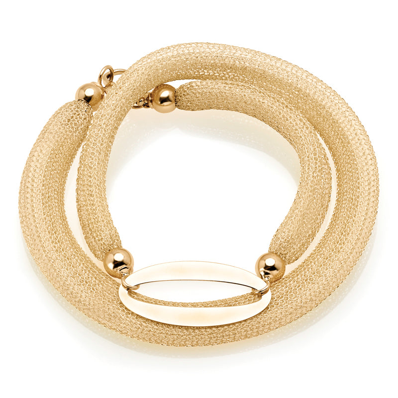 14kt Gold Italian Style Gold Mesh Bracelet