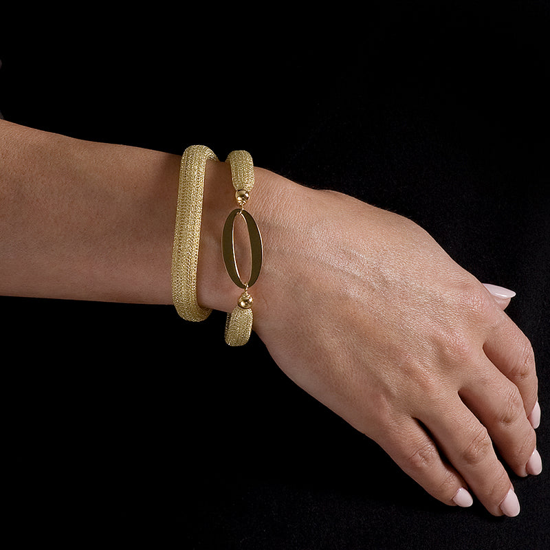 14kt Gold Italian Style Gold Mesh Bracelet